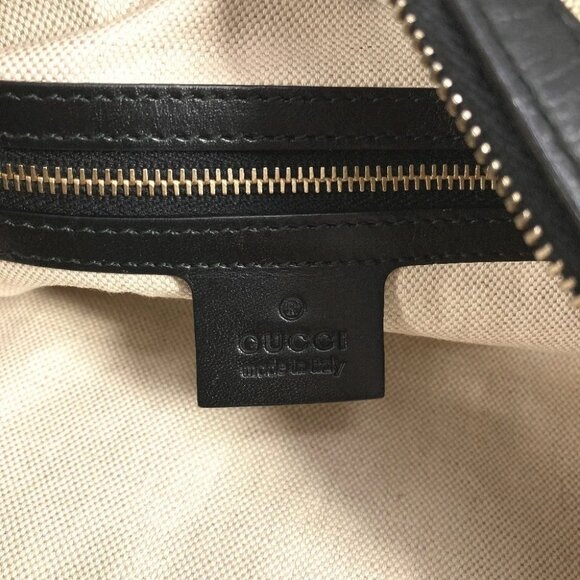 GUCCI Striped logo 2WAY Hand Bag Sherry Line Shoulder Bag Leather/Canvas Navy - Picture 10 of 13